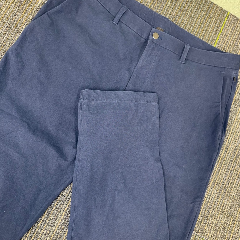 Lululemon Commission Pant Slim Mens 38 Navy Blue Excellent Chino Warpstreme 4462